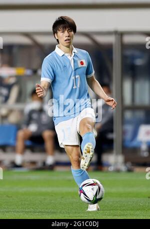 Fukuoka, Japan. Juni 2021. AO Tanaka (JPN) Fußball: Internationales Freundschaftsspiel zwischen Japan 6-0 Ghana im Best Denki Stadium in Fukuoka, Japan. Quelle: AFLO/Alamy Live News Stockfoto