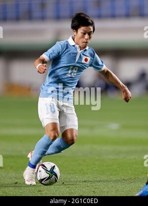 Fukuoka, Japan. Juni 2021. Ryotaro Meshino (JPN) Fußball: Internationales Freundschaftsspiel zwischen Japan 6-0 Ghana im Best Denki Stadium in Fukuoka, Japan. Quelle: AFLO/Alamy Live News Stockfoto