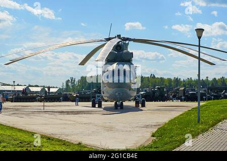 Patriot Park, Region Moskau, Russland, 22. Mai 2021. Sowjetischer Schwertransporthubschrauber MI-26 Stockfoto