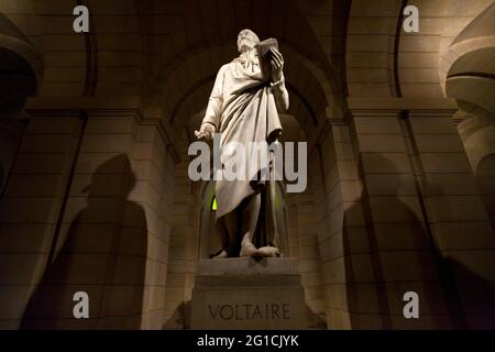 Das Grab von Voltaire, das Manuskript des Pantheons. Stockfoto