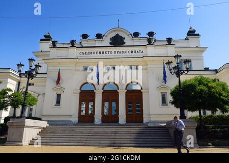 Gebäude der Nationalversammlung in Sofia, Bulgarien. Stockfoto