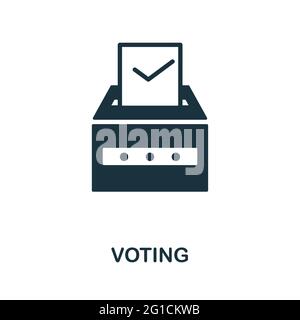 Abstimmungssymbol. Monochromes einfaches Element aus der Bürgerrechtskollektion. Creative Voting Icon für Webdesign, Vorlagen, Infografiken und mehr Stock Vektor