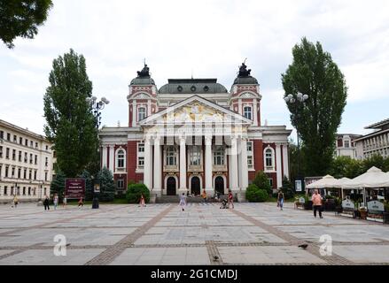 Ivan Vazov National Theatre in Sofia, Bulgarien. Stockfoto