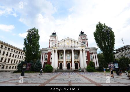 Ivan Vazov National Theatre in Sofia, Bulgarien. Stockfoto