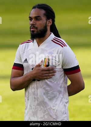 06-06-2021: Voetbal: Belgie gegen Kroatie: Brussel BRUSSEL, BELGIEN - 6. JUNI: Jason Denayer aus Belgien während des Internationalen Freundschaftsspiels zwischen Bel Stockfoto