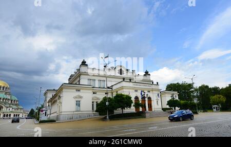 Gebäude der Nationalversammlung in Sofia, Bulgarien. Stockfoto