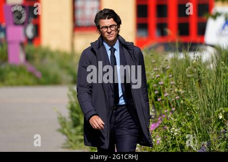 Joey Barton kommt am Sheffield Crown Court an, wo er angeklagt wird, dem damaligen Barnsley-Manager Daniel Stendel im April 2019 tatsächliche Körperschäden zugefügt zu haben. Bilddatum: Montag, 7. Juni 2021. Stockfoto