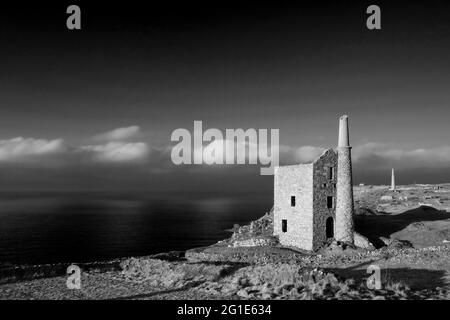 Wheal Eule, eine stilllegte Zinnmine, Botallack, Cornwall, Großbritannien - John Gollop Stockfoto