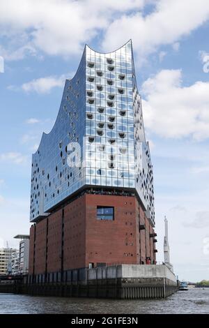 Elbe Philharmonic Hall im Hamburger Hafen Stockfoto