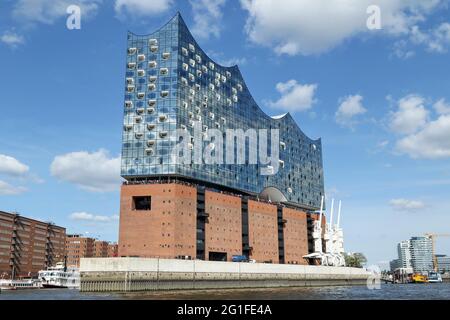 Elbe Philharmonic Hall im Hamburger Hafen Stockfoto