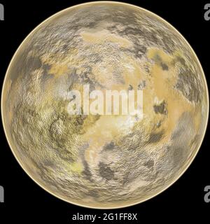 Digital erstellte hohe Auflösung des Planeten Jupiter. Jupiter, der massereichste Planet im Sonnensystem und der fünfte in der Entfernung von der Sonne Stockfoto