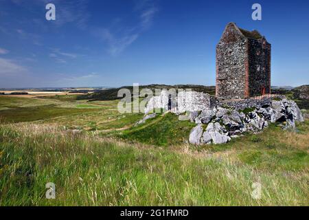 Smailholm Tower, Schloss, Turmhaus, Wohnturm, Lady Hill, Kelso, Scottish Borders, Lowlands, Schottland, Vereinigtes Königreich Stockfoto