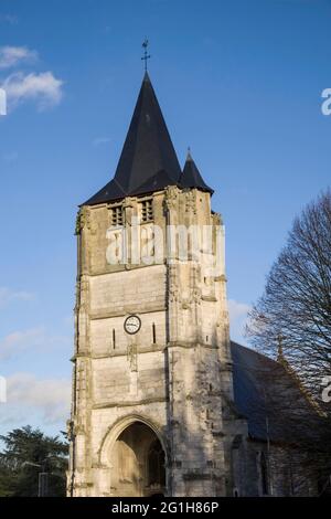 Canteleu (Nordfrankreich): Kirche St. Martin, in der Gustave Flauberts Begräbnis am 11. Mai 1880 stattfand Stockfoto