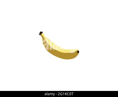 Banane, Lebensmittel, Obst flach Symbol. Vektorgrafik. Flaches Design. Stock Vektor