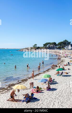 Carnac (Bretagne, Nordwestfrankreich): Strand von Saint Colomban Stockfoto