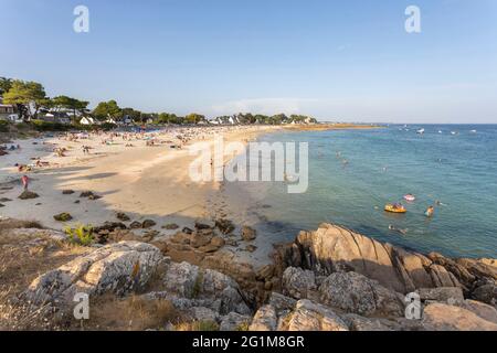 Carnac (Bretagne, Nordwestfrankreich): Ty Bihan Beach Stockfoto