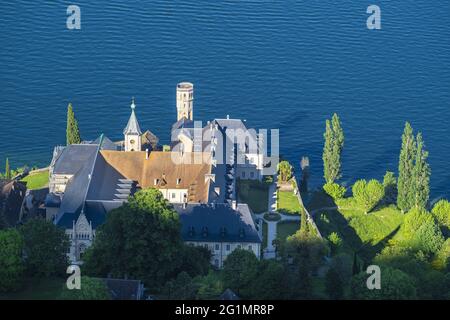 Frankreich, Savoie, Saint-Pierre-de-Curtille, Abtei Hautecombe am Ufer des Bourget-Sees Stockfoto