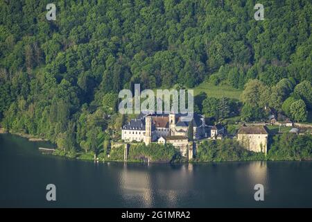 Frankreich, Savoie, Saint-Pierre-de-Curtille, Abtei Hautecombe am Ufer des Bourget-Sees Stockfoto