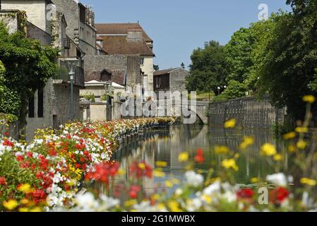 Frankreich, Jura, Dole, Canal des Tanneurs, Geburtsort von Louis Pasteur, Museum Stockfoto