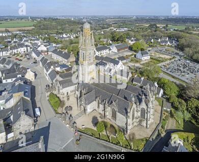 Frankreich, Finistere, ruhiger-Guimiliau, parochiale Gehäuse der Kirche Stockfoto