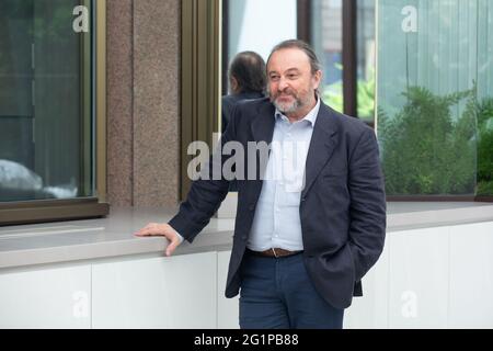 Rom, Italien. Juni 2021. Der italienische Schauspieler Natalino Balasso während der Fotoaufnahme des italienischen Films 'Comedians' (Foto: Matteo Nardone/Pacific Press) Quelle: Pacific Press Media Production Corp./Alamy Live News Stockfoto