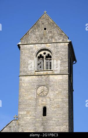 Frankreich, Haute Saone, Anjeux, Kirche Saint Remi, Turm Stockfoto