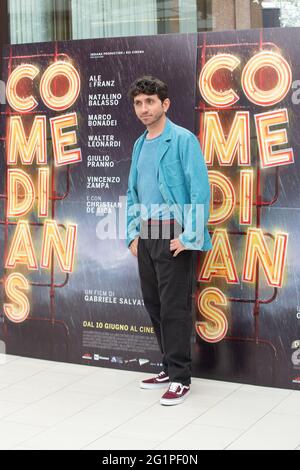 Rom, Italien. Juni 2021. Der italienische Schauspieler Vincenzo Zampa während einer Fotoserie des italienischen Films 'Comedians' in Rom (Foto: Matteo Nardone/Pacific Press) Quelle: Pacific Press Media Production Corp./Alamy Live News Stockfoto