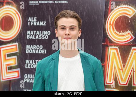 Rom, Italien. Juni 2021. Der italienische Schauspieler Giulio Pranno während der Fotoaufnahme des italienischen Films 'Comedians' (Foto: Matteo Nardone/Pacific Press) Quelle: Pacific Press Media Production Corp./Alamy Live News Stockfoto