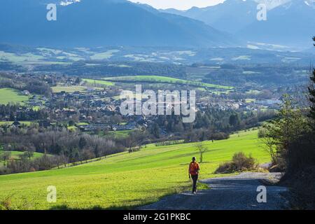 Frankreich, Isere, Trieves Region, Wanderung ab Mens Stockfoto