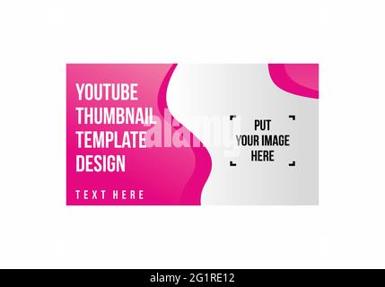 Rosa weiße Farbe des youtube-Thumbnail-Designs Stock Vektor