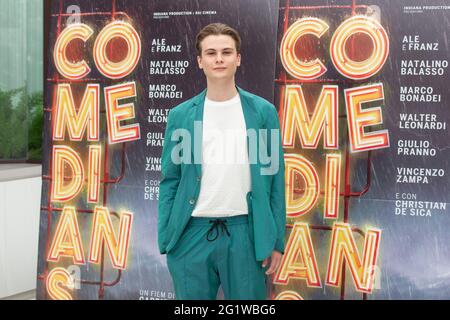 Rom, Italien. Juni 2021. Der italienische Schauspieler Giulio Pranno während der Fotoaufnahme des italienischen Films 'Comedians' (Foto: Matteo Nardone/Pacific Press/Sipa USA) Quelle: SIPA USA/Alamy Live News Stockfoto