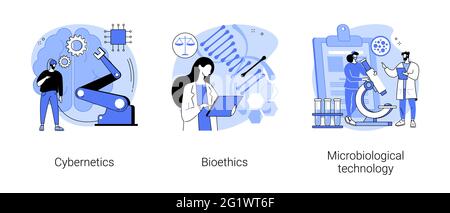 Biologische Wissenschaft abstrakte Konzept Vektor Illustrationen. Stock Vektor