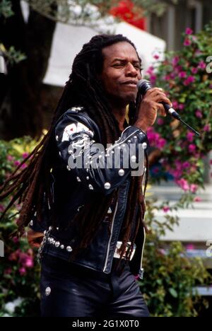 ZDF Fernsehgarten, Sonntagsunterhaltung aus dem Garten des ZDF in Mainz, Sendung vom 12. Juli 1992, Gaststar: Eddy Grant Stockfoto