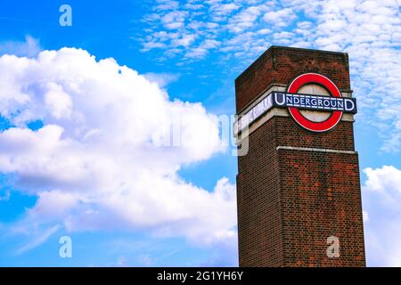 u-Bahnstation chiswick Park Stockfoto