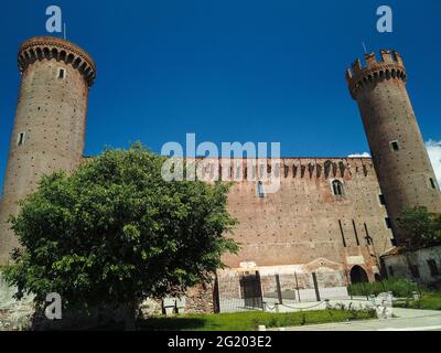 Ivrea, Italien, Juni 5 2021 - die Burg unesco-Website Stockfoto