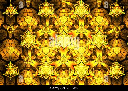 Künstlerische Illustration eines abstrakten psychedelischen Hintergrundes Stockfoto