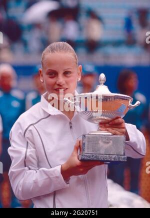 Australische Tennisspielerin, Koarch und Schriftstellerin Jelena Dokic, Rome Masters 2001 Stockfoto