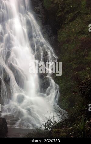 Nördlicher Bach von Gray Mare's Tail / Rhaeadr Y Parc Mawr. Stockfoto