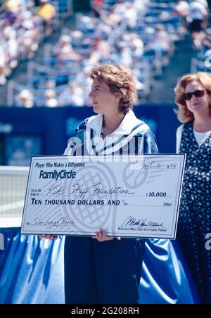 Die amerikanische Tennisspielerin Andrea Jaeger, Hilton Head, Family Circle Cup 1994 Stockfoto