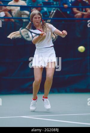 Die amerikanische Tennisspielerin Andrea Jaeger, US Open 1980 Stockfoto