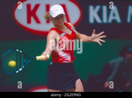 Der belgische Tennisspieler Kim Clijsters, Baccara, 2002 Stockfoto