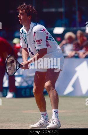 Spanischer Tennisspieler Tomas Carbonell, Davis Cup 1991 USA vs. Spanien Stockfoto