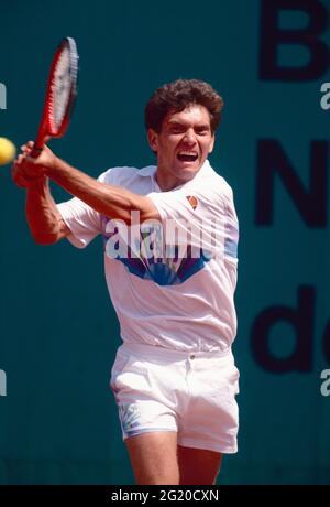 Russischer Tennisspieler Andrei Tscherkasov, Roland Garros, Frankreich 1992 Stockfoto