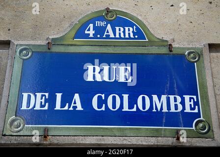 Frankreich, Paris, Quartier Latin, rue de la Colombe Stockfoto