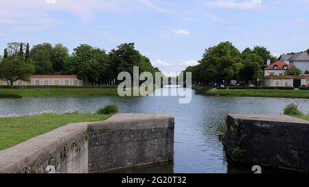 Die Gärten von Schloss Nymphenburg in München - Reisefotografie Stockfoto