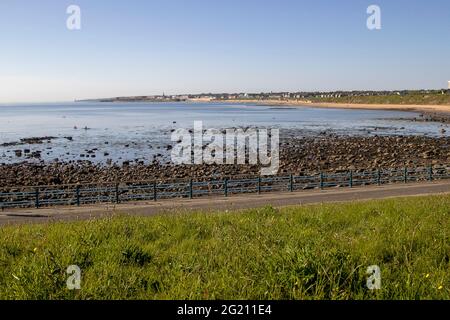 St Mary's Island Causeway in Whitley Bay, North Tyneside, Großbritannien Stockfoto