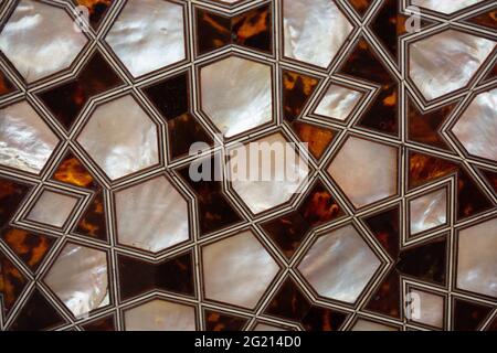 Osmanische Kunst Beispiel Perlmutt Inlays Stockfoto
