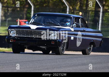 Julian Thomas, Callum Lockie, Ford Falcon, Masters Tourenwagen vor 66, Limousine Autos, GT Autos, Tourenwagen, Masters Historic Festival, Brands Hatch Gr Stockfoto