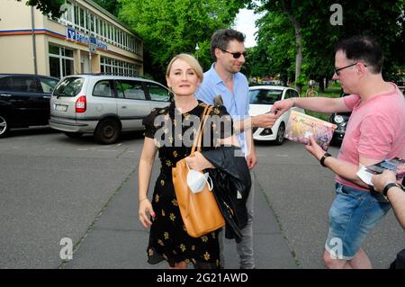 Katharine Mehrling bei der Premiere des Theaterstücks 'Winterrose' im Schlosspark Theater. Berlin, 06.06.2021 Stockfoto