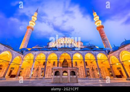 Istanbul, Türkei. Die Suleymaniye Moschee ist die osmanische größte kaiserliche Moschee in Konstantinopel. Stockfoto